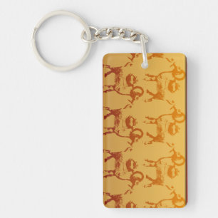 Year of the Goats Chinese Year Zodiac Monogram K Key Ring