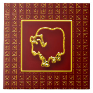 Year of the Golden Oxen Ceramic Tile