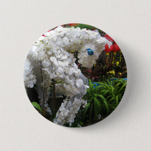 Year of the Horse   春節馬 ... Chinese Flower Topiary 6 Cm Round Badge