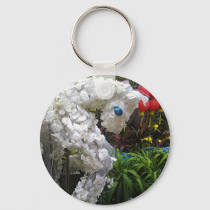Year of the Horse 春節馬 ... Chinese Flower Topiary Key Ring