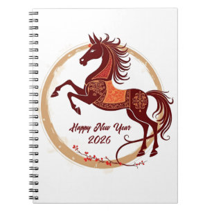 Year of the Horse 2026 Brown colour Notebook