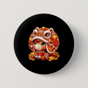Year Of The Horse 2026 Chinese Lunar New Year Cele 6 Cm Round Badge