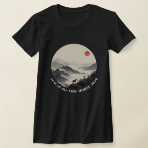 Year of the Horse 2026 Chinese Mountain New Year T-Shirt