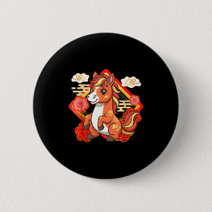 Year Of The Horse 2026 Chinese New Lunar Zodiac 6 Cm Round Badge