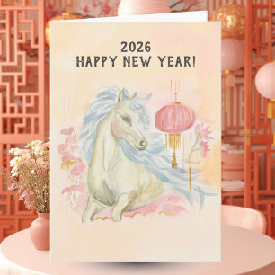 Year of the Horse 2026 Chinese New Year Card