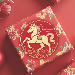 Year of the Horse 2026 Chinese New Year  Classic Round Sticker