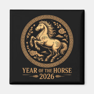 Year Of The Horse 2026 Chinese New Year For Men Wo Magnet