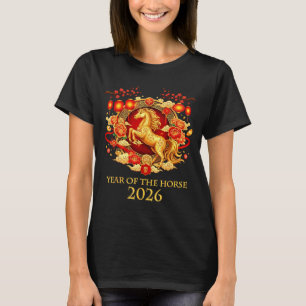 Year Of The Horse 2026 Chinese New Year Horse Lant T-Shirt