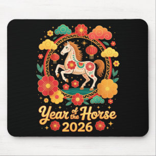 Year Of The Horse 2026 Chinese New Year Men Women Mouse Pad