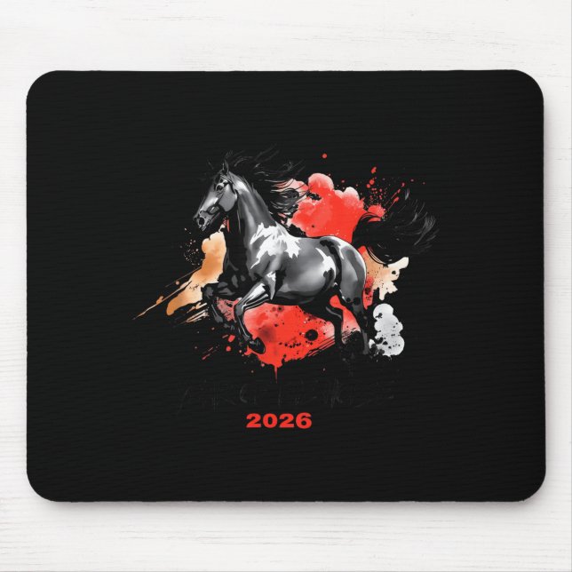 Year Of The Horse 2026 Chinese New Year  Mouse Pad (Front)