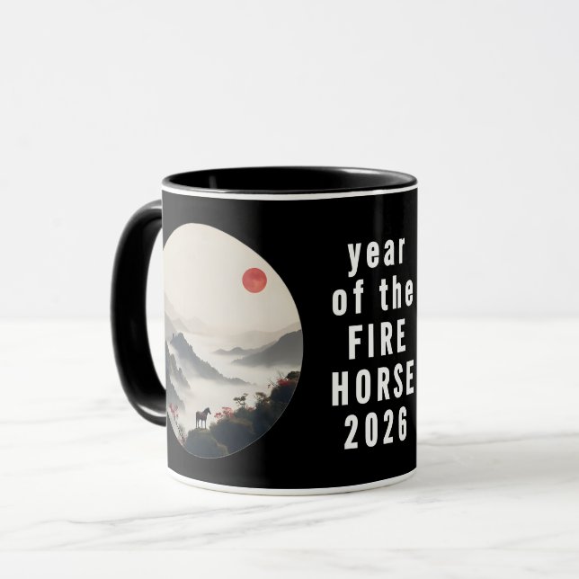 Year of the Horse 2026 Chinese New Year  Mug (Front Left)
