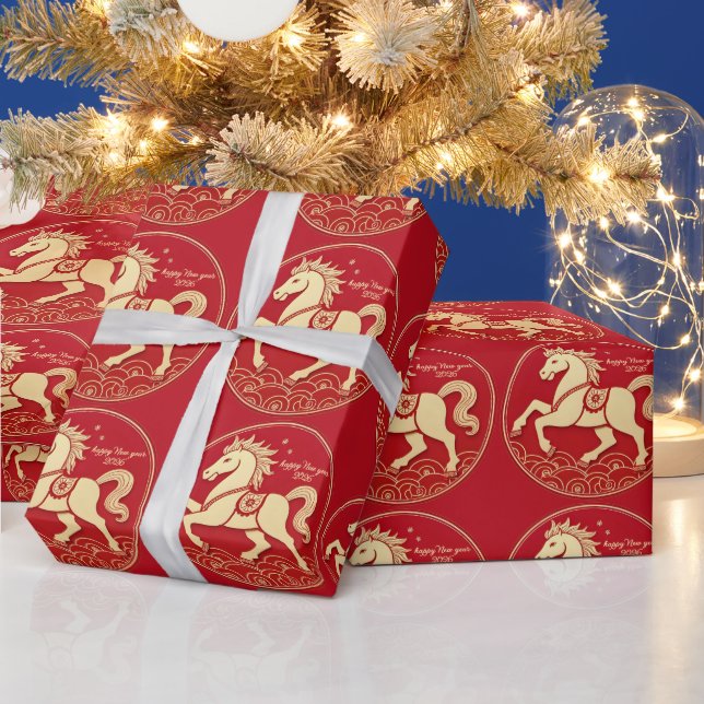 Year of the Horse 2026 Chinese New Year  Wrapping Paper (Holidays)
