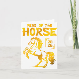 Year Of The Horse 2026 Chinese Ty Art Style China Card