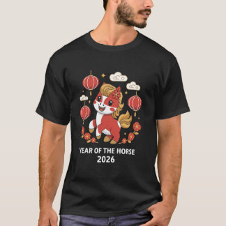 Year Of The Horse 2026 Chinese Zodiac Astrology T-Shirt