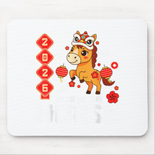 Year Of The Horse 2026 Cute Kawaii Chinese New Yea Mouse Pad