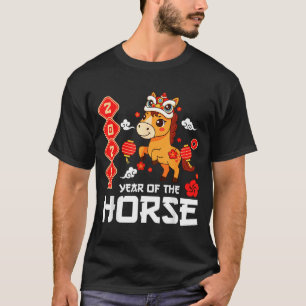 Year Of The Horse 2026 Cute Kawaii Chinese New Yea T-Shirt