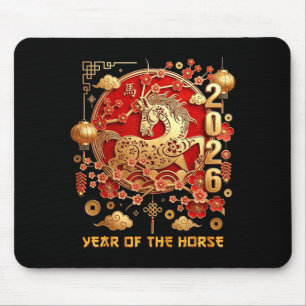 Year Of The Horse 2026 Happy Chinese New Year 2026 Mouse Pad
