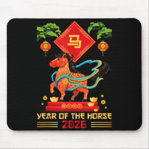Year Of The Horse 2026 Happy Chinese New Year 2026 Mouse Pad