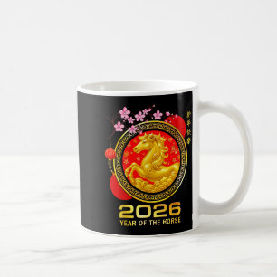 Year Of The Horse 2026 Lunar New Year Chinese Men  Coffee Mug