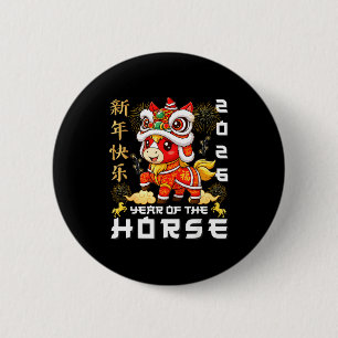 Year Of The Horse 2026 Lunar New Year Chinese New 6 Cm Round Badge