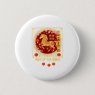 Year Of The Horse 2026 Lunar New Year Chinese New 6 Cm Round Badge
