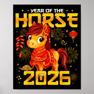 Year Of The Horse 2026 Lunar New Year Chinese New  Poster