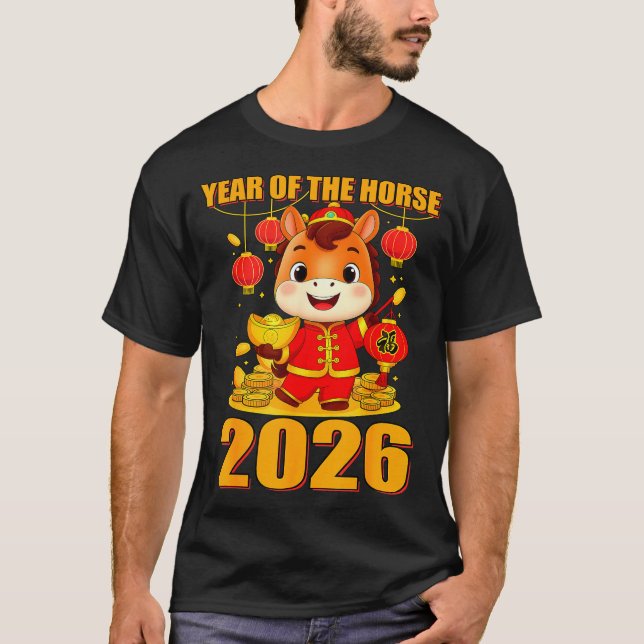 Year Of The Horse 2026 Lunar New Year Chinese  T-Shirt (Front)