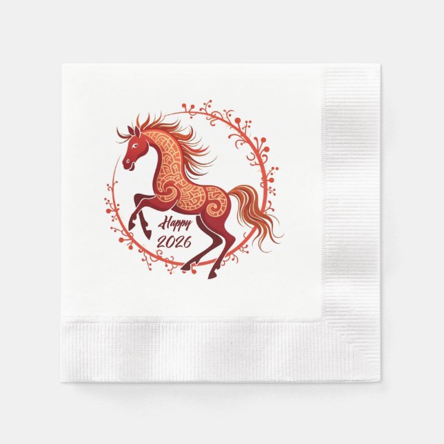 Year of the Horse 2026 Napkin (Front)
