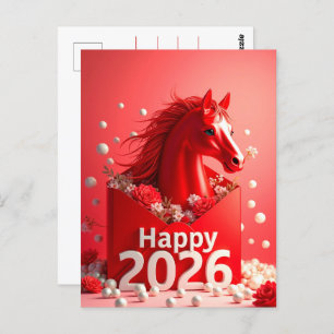 Year of the Horse 2026 Postcard