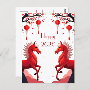 Year of the Horse 2026 Postcard