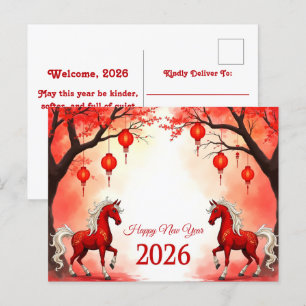 Year of the Horse 2026 Postcard