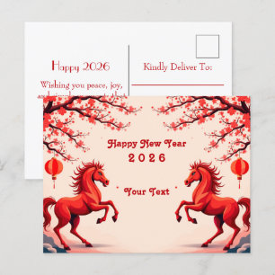 Year of the Horse 2026 Postcard