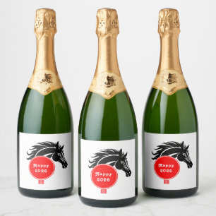 Year of the Horse 2026 Sparkling Wine Label