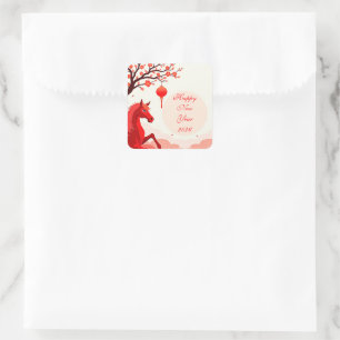 Year of the Horse 2026 Square Sticker