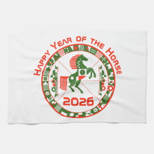 Year of the Horse 2026 Tea Towel
