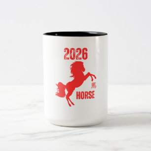 Year of the Horse 2026 Two-Tone Coffee Mug