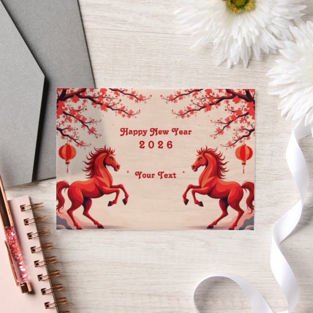 Year of the Horse 2026 Vellum Invitations (Wedding)