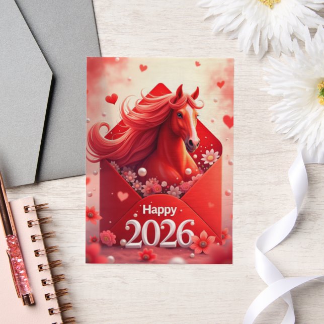 Year of the Horse 2026 Vellum Invitations (Wedding)