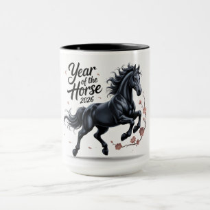 Year of the Horse 2026 with Cherry Blossom Mug