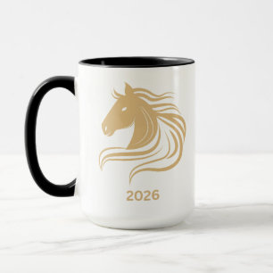 Year of the Horse 2026 yellow Mug