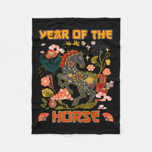 Year Of The Horse Chinese New Year 2026 Premium  Fleece Blanket