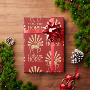 Year of the Horse Chinese New Year Wrap Wrapping Paper