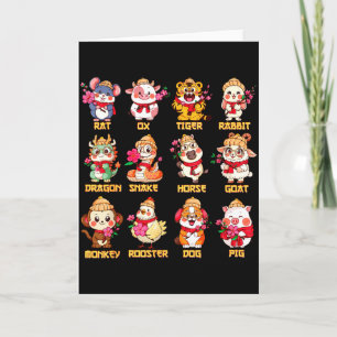 Year Of The Horse Chinese Zodiac Animal Signs Luna Card