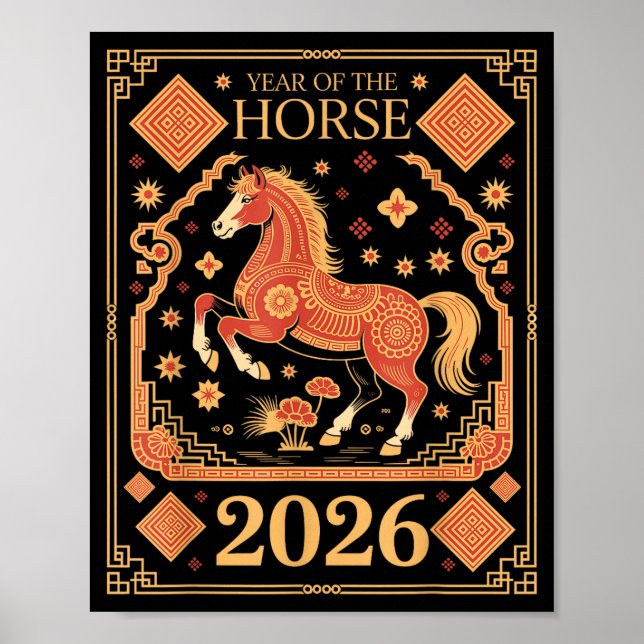 Year Of The Horse – Chinese Zodiac New Year 2026  Poster (Front)