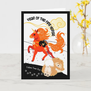 YEAR OF THE HORSE Chow Card