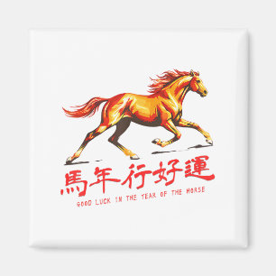 Year Of The Horse Good Fortune And Luck Chinese Ne Magnet