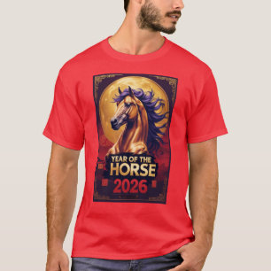 Year of the Horse Lunar New Year 2026 Mens Tee