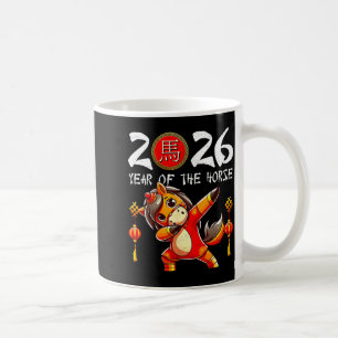 Year Of The Horse Lunar New Year Funny Dabbing Hor Coffee Mug