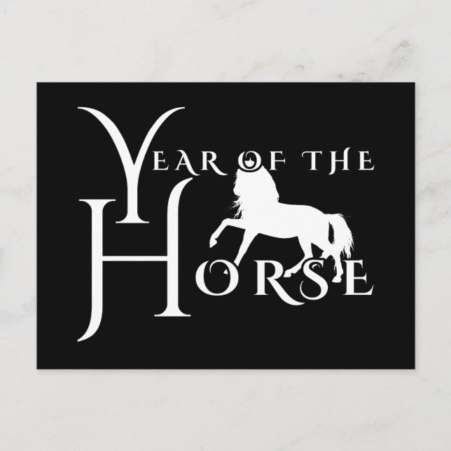 Year of the horse postcard (Front)