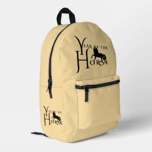 Year of the horse printed backpack